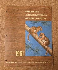Vintage 1961 National Wildlife Federation Stamp Album Complete W/ Stamps picture