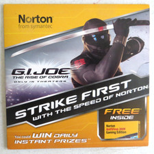 G.I. Joe Strike First Promotional CD Norton AntiVirus 2009 New Sealed Hasbro picture