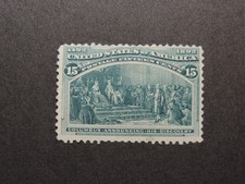 US Stamp   Scott  238   1893   15c   Columbus   Announcing ,     MNH      XF picture