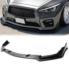 2014-2017 Front Bumper Lip Spoiler Splitter For Infiniti Q50 Sport Carbon Fiber picture