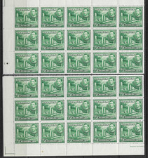 Cyprus 1938-51 GVI 0.5pi Salamis SG152 2 x Half Sheet MNH Cat£165 (60v) picture