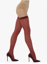 Wonderful Wolford Hypnotic RED HEART Stay Ups Stockings Thigh High Large L picture