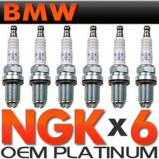 6-BMW Spark Plugs NGK Double Laser Platinum BMW Upgrade Set for E39-E46-M54 picture