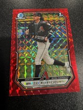 2026 Bowman Chrome Erick De La Cruz Geometric Red /5 SSP 1st Bowman Arizona picture