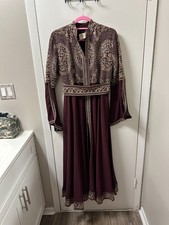 Gorgeous Luxury Beautiful Middle Eastern Thobe Dress Dark Purple Made in Jordan picture