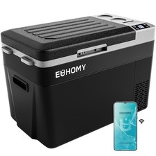 EUHOMY 32QT 12 Volt Refrigerator, Electric Cooler, Usable Battery, -4℉~68℉ picture