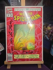 WEB OF SPIDER-MAN 90 NEWSSTAND SIGNED & ART ALEX SAVIUK SAM DE LA ROSA COA 1992. picture