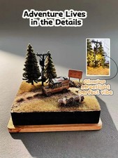 1:64 Wild Desert Diorama Scene with LED Light for Mini GT Hot Wheels Display picture