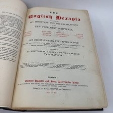 1841 English Hexapla Samuel Bagster New Testament 6 Translations Greek Text picture