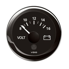 VDO A2C59512545 52mm Viewline Voltmeter 8-16V Black Dial picture
