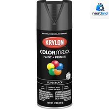 ColorMaxx12 Oz. Gloss Spray Paint, Black - 1 Each picture