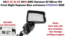 OEM 2022-2026 GMC Hummer EV Mirror RH Front Right Neptune Blue w/Camera 87828145 picture