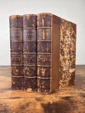 1865 PLATO & OTHER COMPANIONS OF SOKRATES GROTE 1ST EDITION 3 VOL LEATHER SET picture
