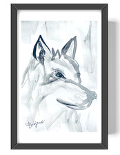 Guajardo Art Original Acrylic 9X6 Realism Wolf Painting picture