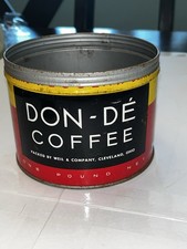 Vintage Old Don-De Coffee Metal  Coffee Can Tin picture