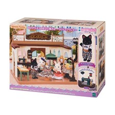 Sylvanian Families Midnight Cat Tailor Shop Liberty Print Set 015361 Japan picture