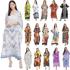 Women Plus Size Kaftan Long Maxi Dress Beach Kimono Gown Caftan Christmas Gift picture