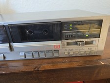 JVC KD-W110 Stereo Double Cassette Deck Vintage Silver Made Japan Untested picture