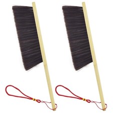 Hiqu And Hist 2 Piece Wooden Hand Broom Dust Brushbench Brushessoft Bristles picture
