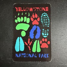 VTG Yellowstone National Park Souvenir Single Swap Playing Card picture