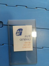 1981-82 Flint Generals IHL Hockey Pocket Schedule NICE see pics picture