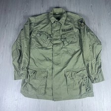 Vtg 60s US Army Poplin Jungle Jacket 2nd Second Pattern Vietnam Army 20.5 Pit picture