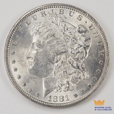 1881-P Morgan Silver $1 Dollar UNC BU, Nice Luster Frosty *CB picture