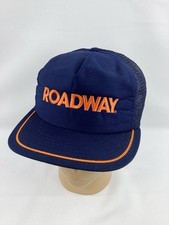 Vintage ROADWAY Hat Cap Trucking Mesh-Back Adjustable Blue Made In USA 🇺🇸 EUC picture