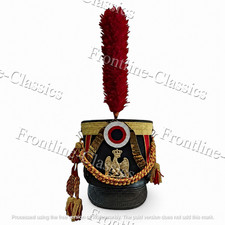 French Napoleon Military Helmet of Chasseurs Army Shako of Young Guard Infantry picture