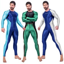 AMORESY Men's Shiny Glossy Bodysuit Jupsuits Fitness Overalls Sportswear Tights picture