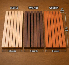 18 Mixed Hardwood Boards Walnut • Cherry • Maple – 3/4 x 2 x 18 – S2S Kiln Dried picture