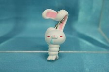 Gloomy the Naughty Grizzly Rabbit Hanyo Usagi Mini Figure Keychain Sleep White picture