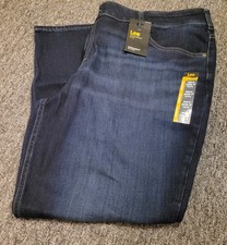 Lee Legend Plus Straight Mid Rise Pants Jeans Size 22 W Petite Nightshade Wash picture