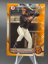 2022 Bowman Draft Reggie Crawford Orange /25 1st Bowman BD-33 Giants picture