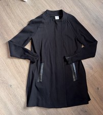CAbi Women’s Black Knit Zip Front Jacket w/ Pockets Mid-Length Size S picture