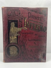 Dantes Inferno Antique Book Gustave Dore Illustrations Thompson Thomas c1895 picture