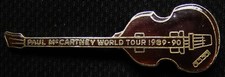 VTG 1989-90 PAUL McCARTNEY WORLD TOUR SOUVENIR GUITAR PIN picture