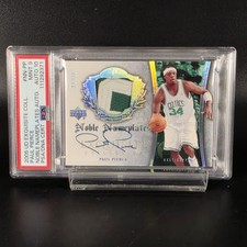 Paul Pierce 2005-06 Exquisite Noble Nameplates 16/25 Patch PSA 9 Mint 10 Auto picture