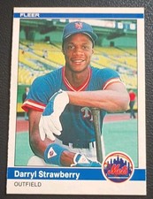 1984 Fleer - Darryl Strawberry #599 (RC) Centered picture