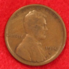 1914-S Lincoln Wheat Cent Penny Circulated Coin LW2896 picture