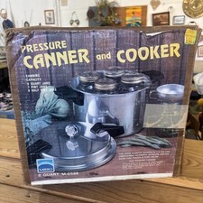 Vintage Mirro-Matic M-0598 8 Qt Aluminum Pressure Cooker Canner USA Stovetop picture