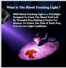 IODO Blood Tracking Light USB Rechargeable LED Flashlight 1200 Lumens IPX4 Black picture