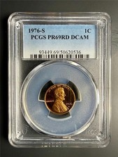 1976 S LINCOLN CENT PROOF 1C PR69 RD DCAM PCGS PF69 UCAM SKU 3917 picture