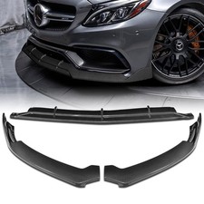 Front Bumper Lip Spoiler for 2015-2021 Mercedes W205 C63 AMG Carbon Fiber ABS picture