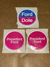 (3) Vintage 1976 Gerald Ford Presidential Election Campaign Sticker Decal Lot picture