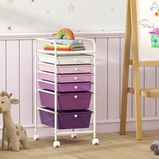 6-Drawer Rolling Storage Cart w/Removable Drawers, Metal Frame, Lockable Wheels picture