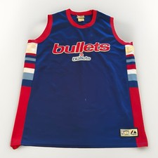 Vintage Majestic Hardwood Classics Washington Bullets NBA Jersey Men's 3XL Flaws picture