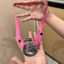 Lockable Flat Chastity Cage Small Cage with/without Anti-off Ring Silicone Tube picture