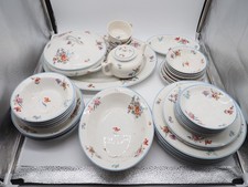 42 Piece Vintage Syracuse China Old Haarlem (Blue Trim) Dinnerware Set picture
