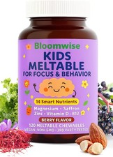 Bloomwise Kids Magnesium Glycinate & Saffron for Kids Meltable Supplements |... picture